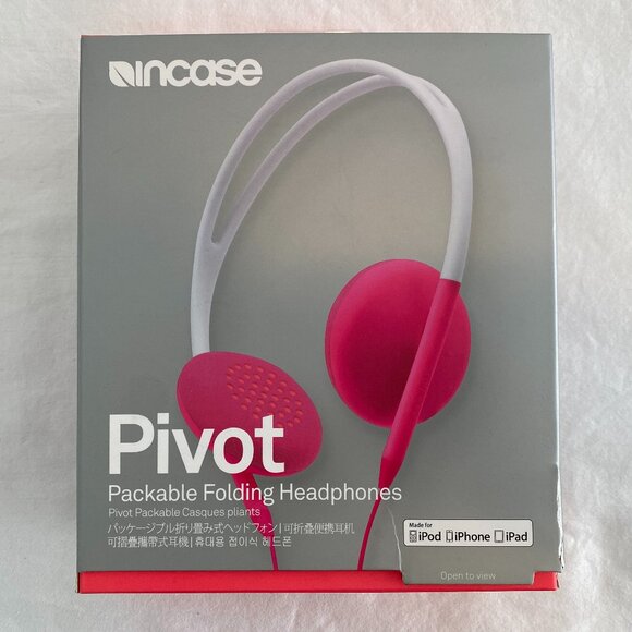 Incase Pivot Headphones (Pink/White) - New In Box - Picture 1 of 5